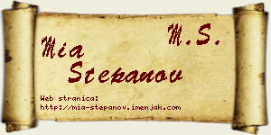 Mia Stepanov vizit kartica